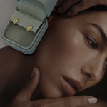 Cleo Marquise Yellow Diamond Huggies Earrings