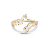 Elodie Round & Pear Bezel Wrap Ring