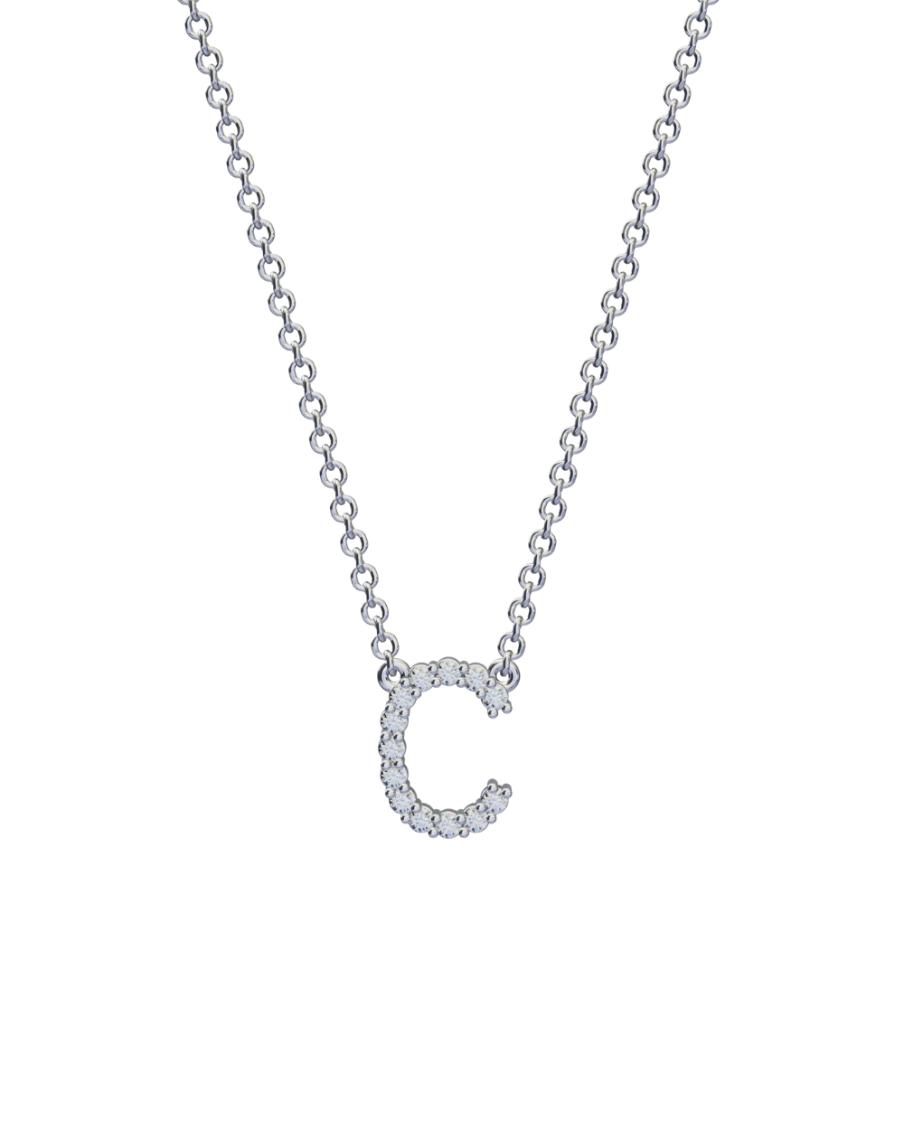 Diamond Initial Necklace
