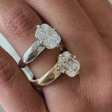Darcy White Elongated Cushion Diamond Engagement Ring