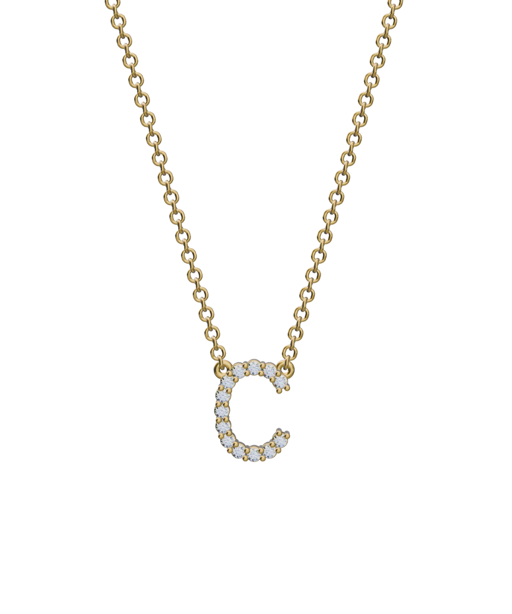 Diamond Initial Necklace
