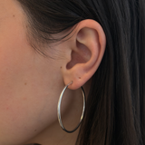 43.5mm Hoop Earrings - White Gold