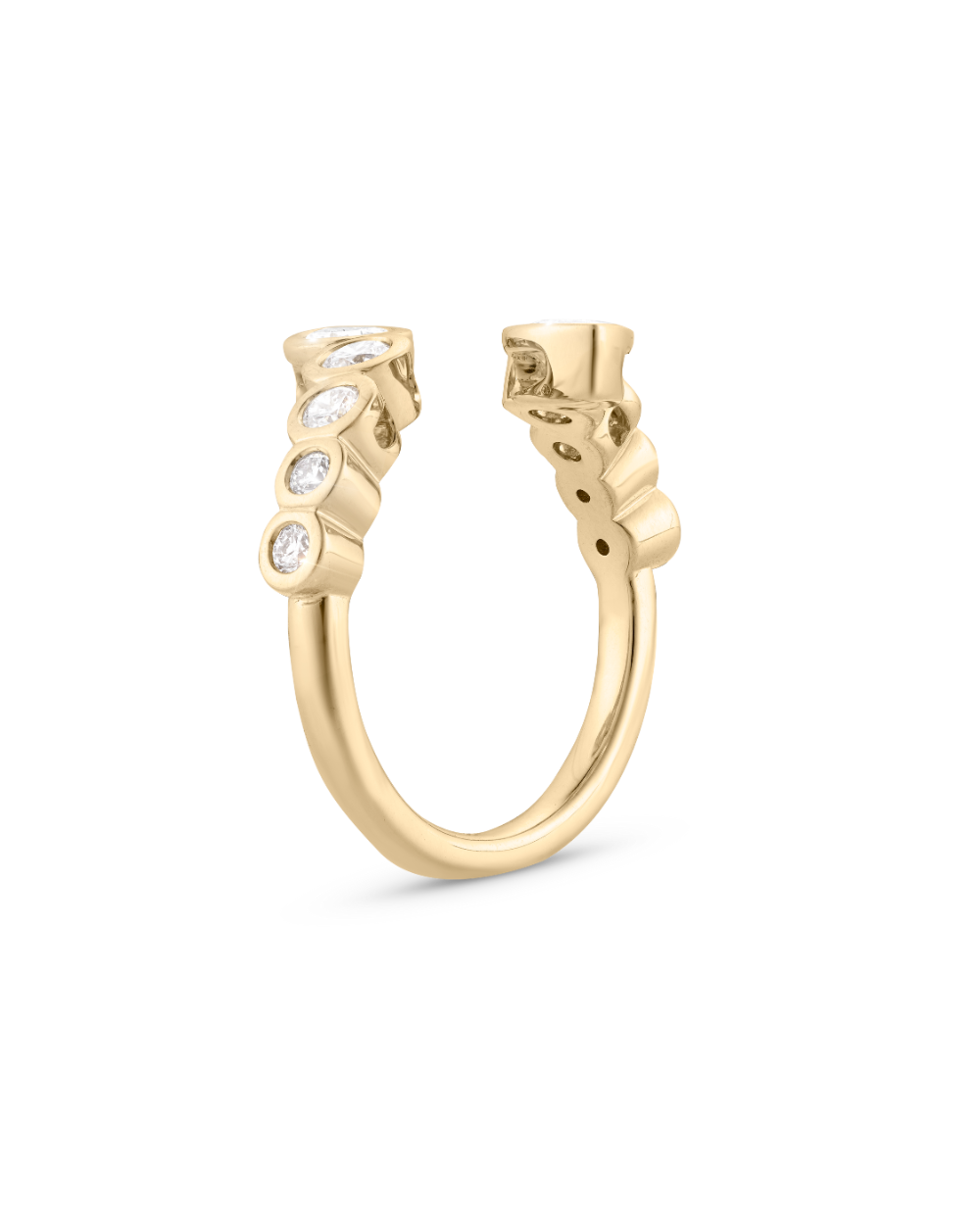 Elodie Round & Pear Bezel Wrap Ring
