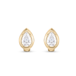 Cleo Pear Diamond Huggies Earrings
