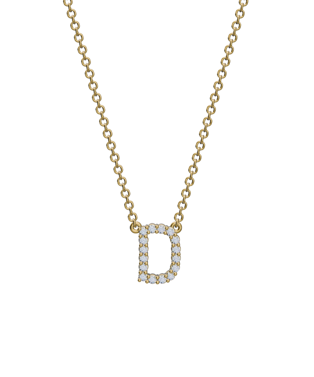 Diamond Initial Necklace