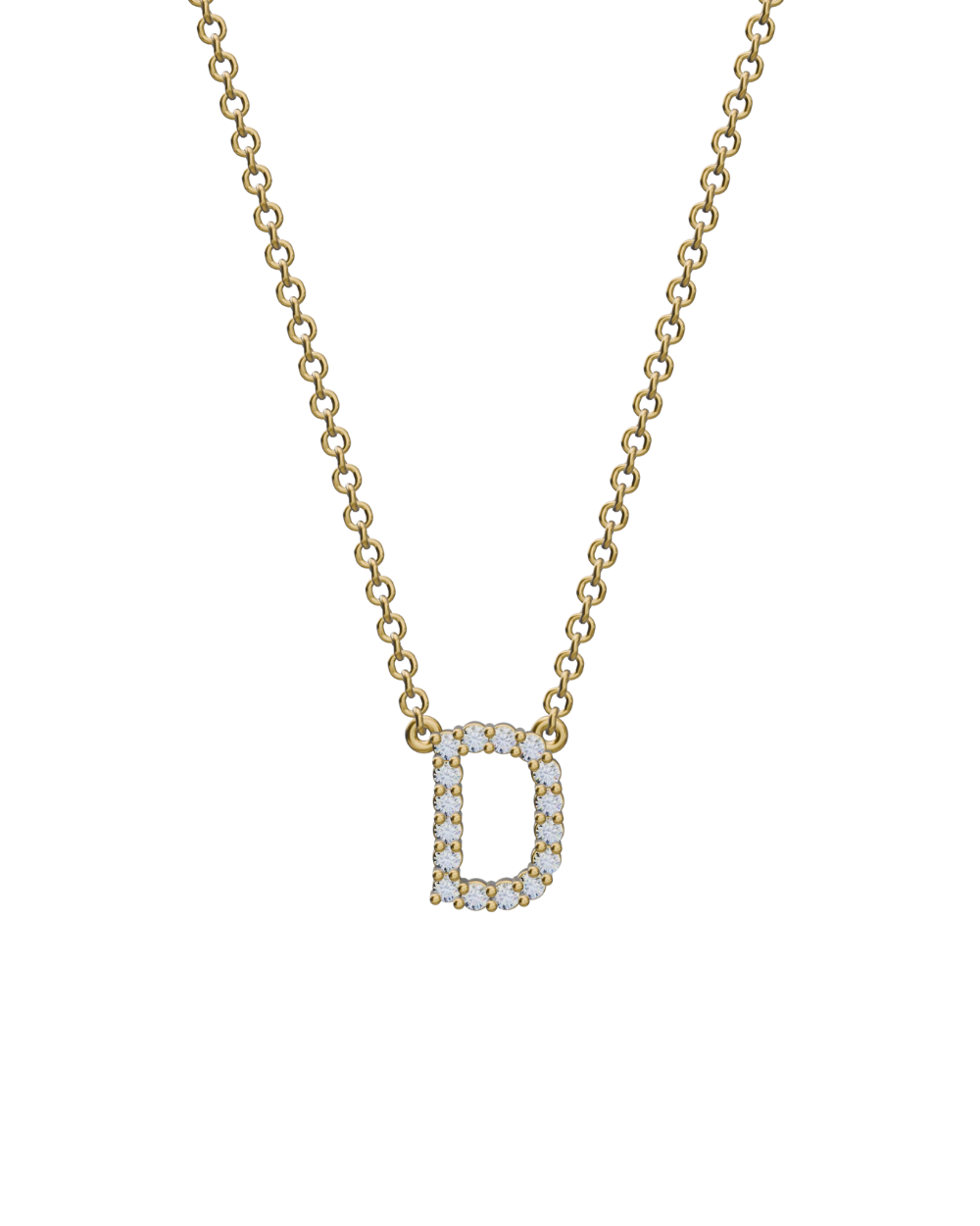 Diamond Initial Necklace