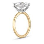 Grace 4.01ct Two Tone Oval Diamond Solitaire Engagement Ring