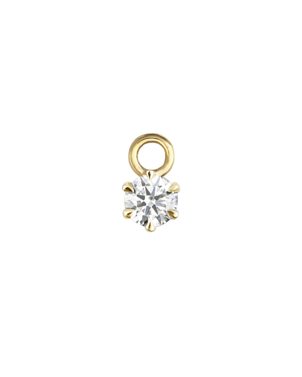 Round Diamond Charm