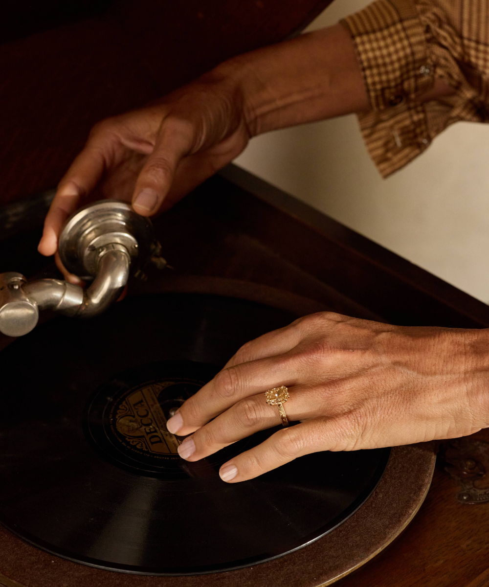 Genevieve Champagne Diamond Engagement Ring classajewellers