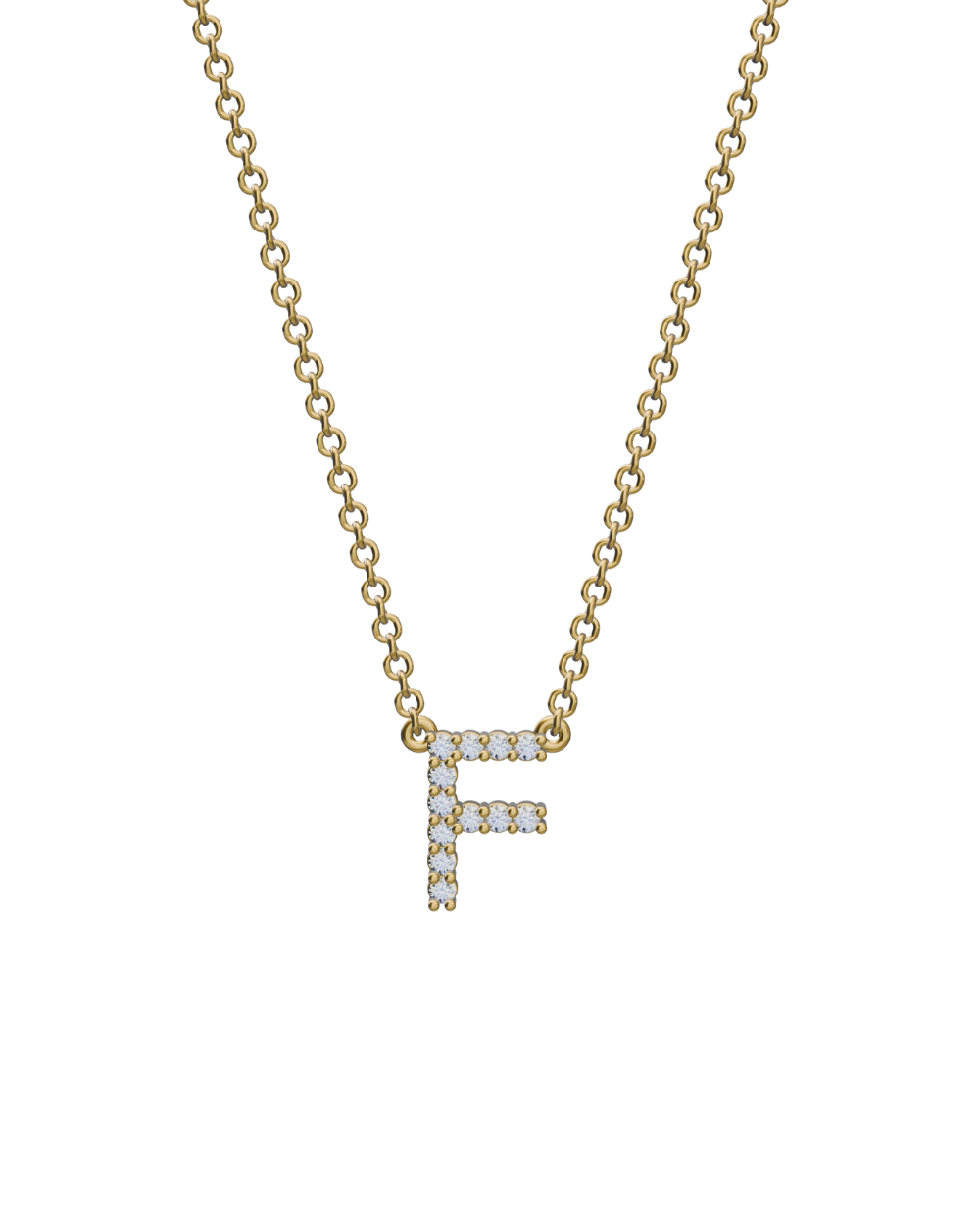 Diamond Initial Necklace