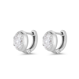 Cleo Oval Diamond Huggies Earrings