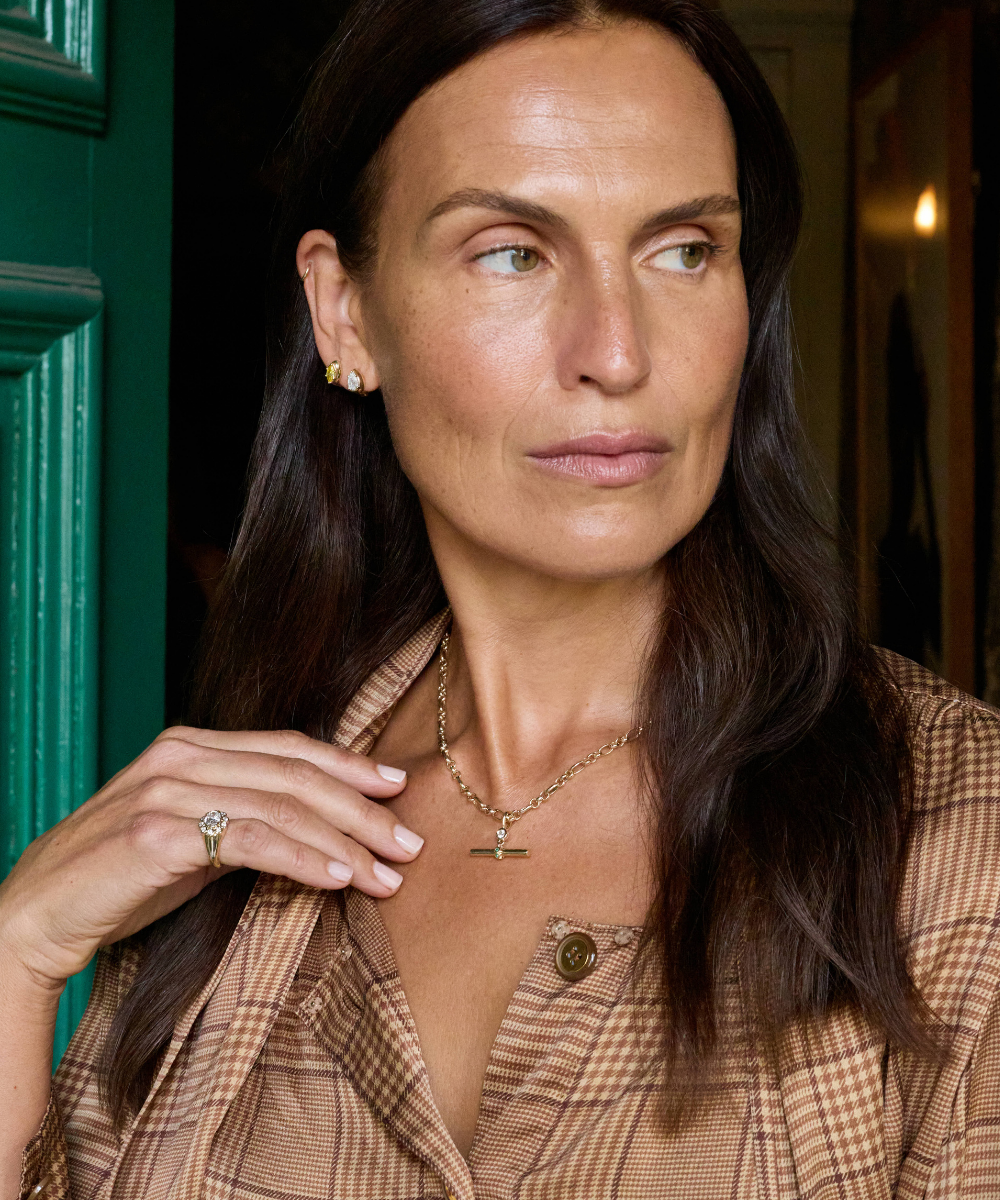 Birthstone T-Bar Pendant - Yellow Gold classajewellers