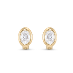 Cleo Oval Diamond Huggies Earrings