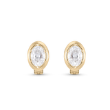 Cleo Oval Diamond Huggies Earrings