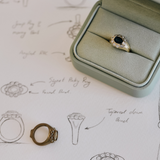 Ophelia Pinky Ring - Sapphire classajewellers