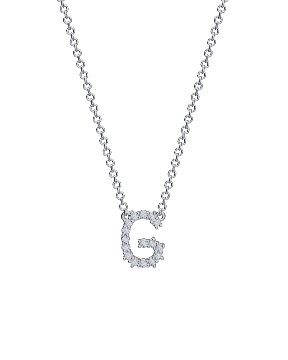 Diamond Initial Necklace
