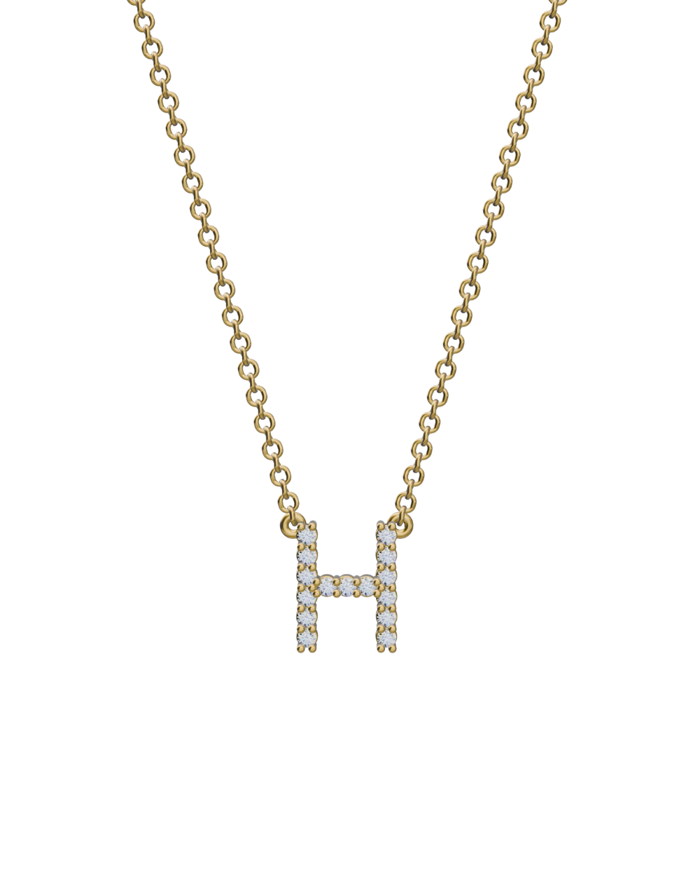 Diamond Initial Necklace
