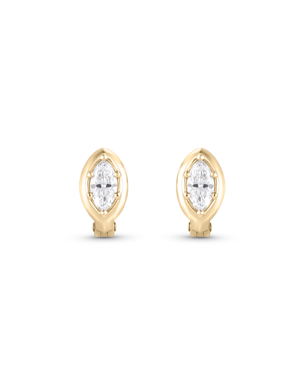 Cleo Marquise Diamond Huggies Earrings