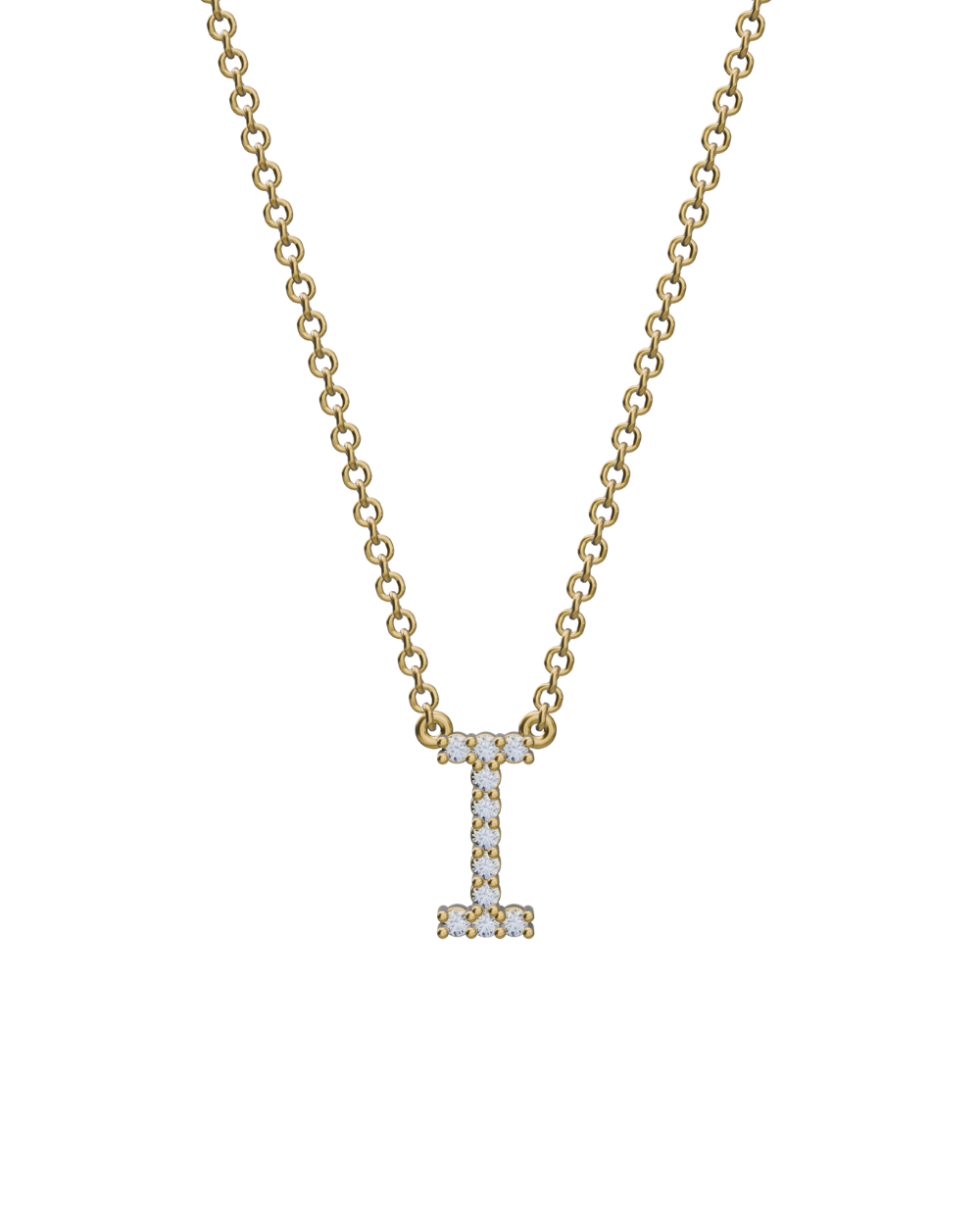 Diamond Initial Necklace