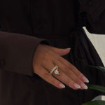 Mana Pear Diamond Engagement Ring