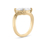 Adeline Curved Marquise Diamond Engagement Ring