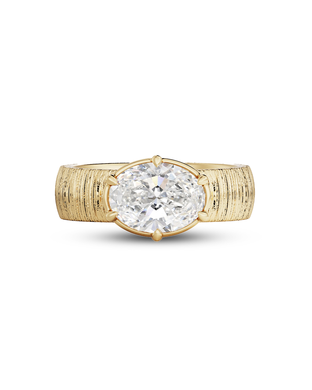 Alba 1.96ct East West Oval Diamond Ring