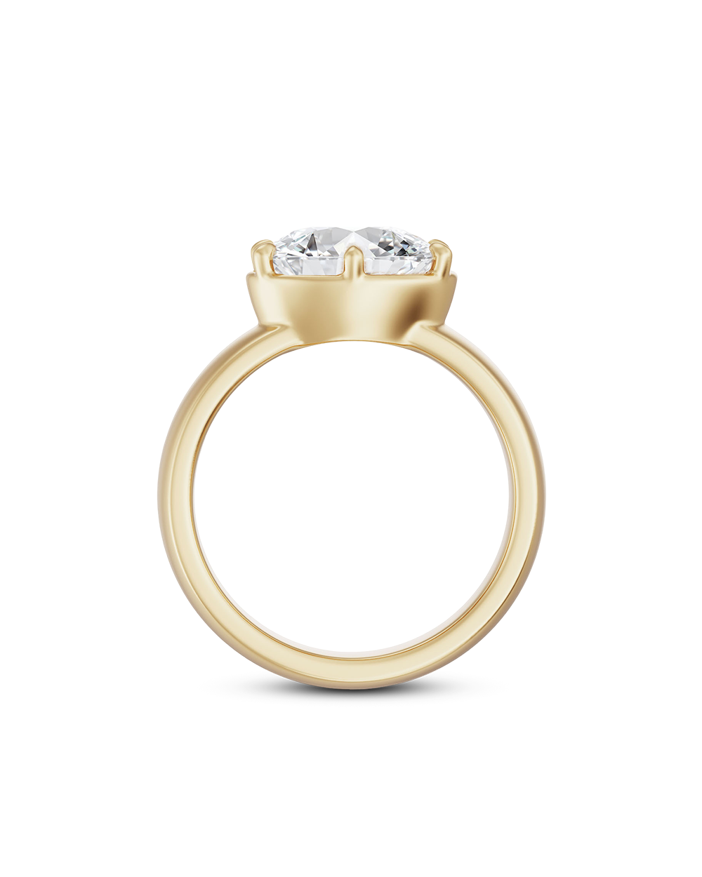 Alba 1.96ct East West Oval Diamond Ring