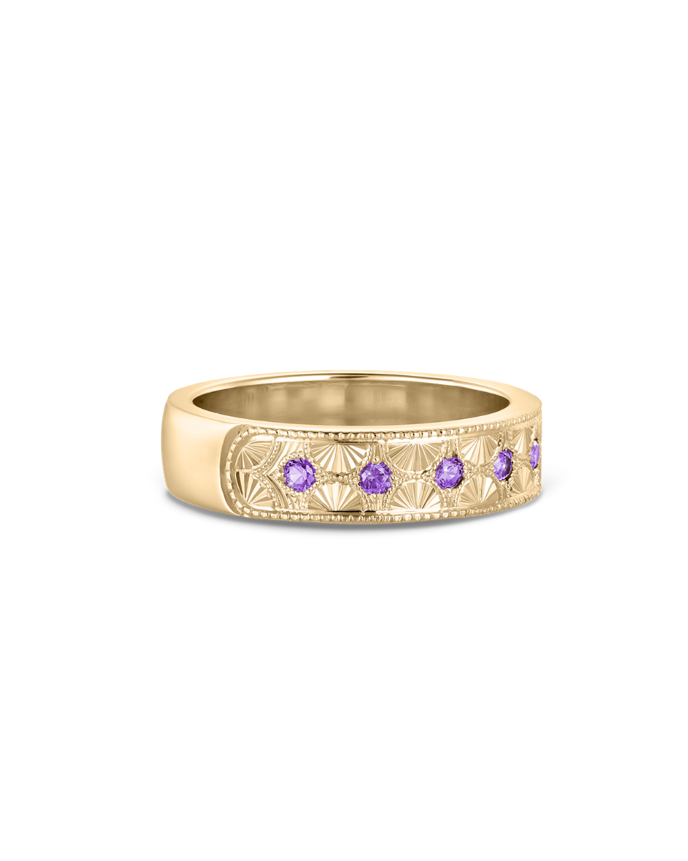 Beatrice Hand Engraved Band classajewellers