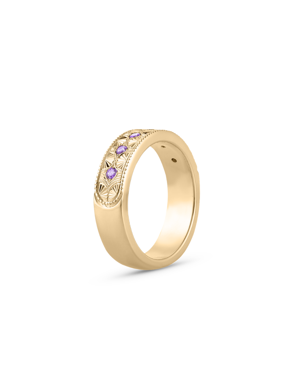 Beatrice Hand Engraved Band classajewellers