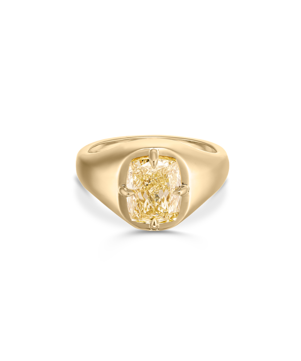Andie Yellow Cushion Diamond Engagement Ring classajewellers