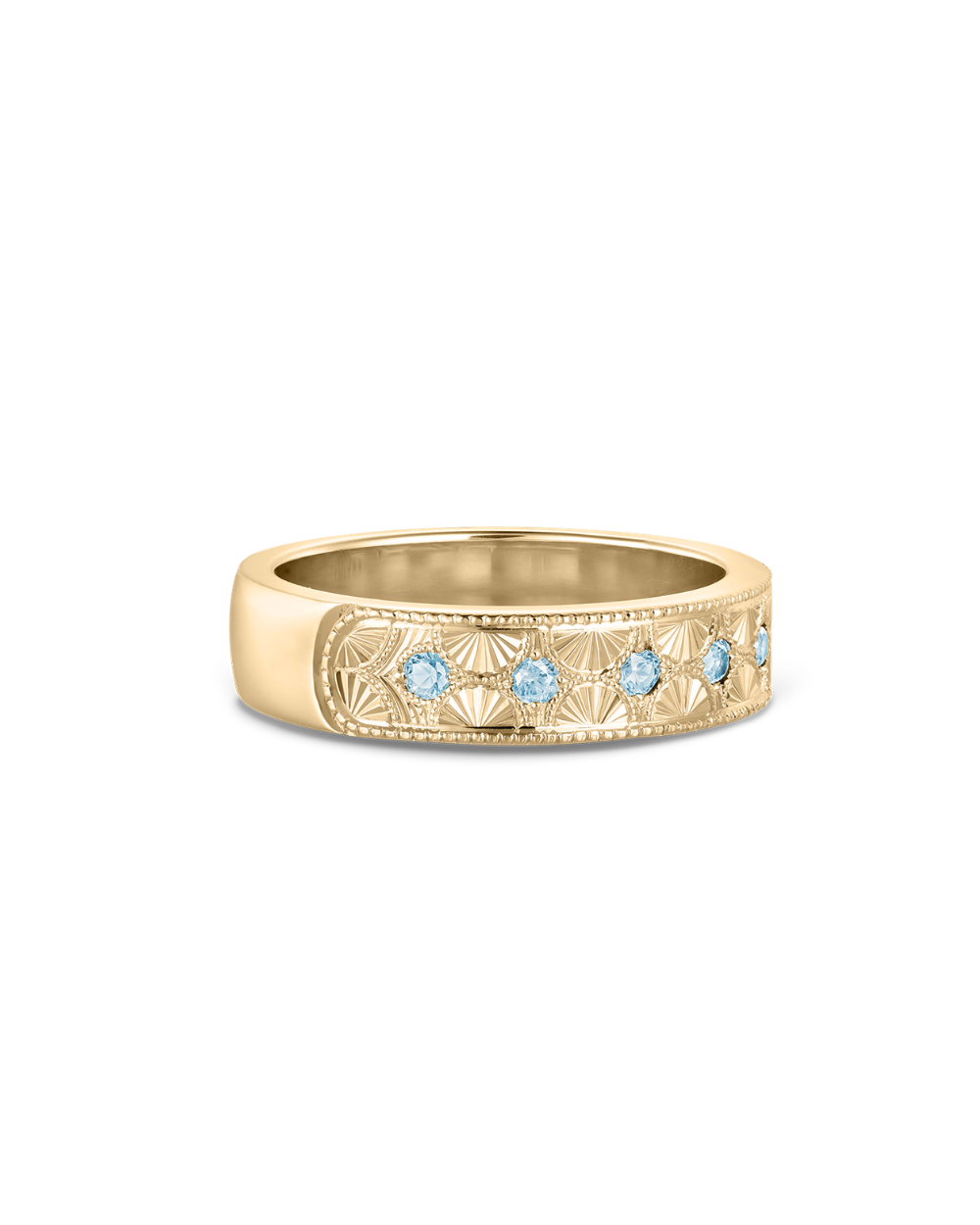 Beatrice Hand Engraved Band classajewellers