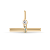 Birthstone T-Bar Pendant - Yellow Gold classajewellers