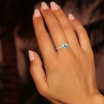 Emerald & Diamond Snowflake Ring