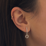 Argyle Chocolate Diamond & Diamond Huggie Earrings