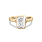 Aria 3.00ct Emerald Diamond Bezel Engagement Ring