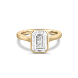 Aria 3.00ct Emerald Diamond Bezel Engagement Ring