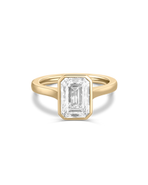 Aria 3.00ct Emerald Diamond Bezel Engagement Ring