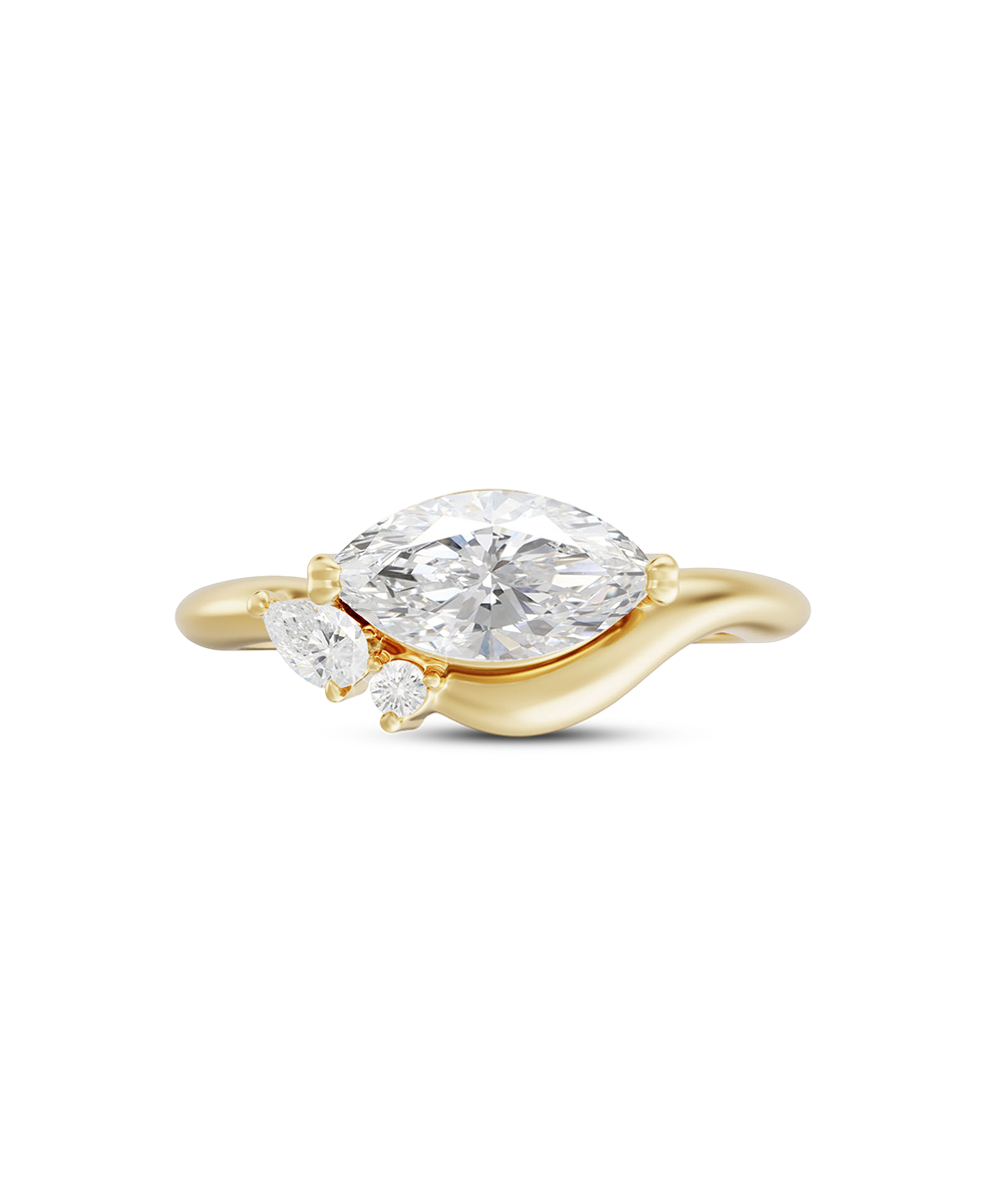 Ayla 1.10ct Eat West Marquise Diamond Ring