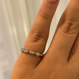 Bead Set Marquise Band