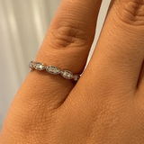 Bead Set Marquise Band