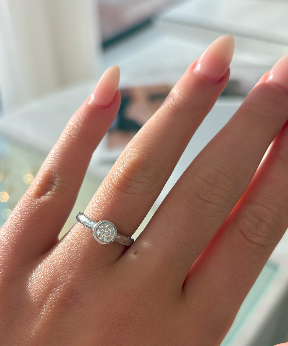 Bezel Set Diamond Ring
