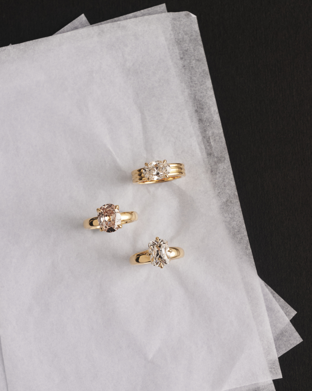 Blair Triple Band East West Oval Engagement Ring classajewellers