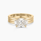 Blair Triple Band East West Oval Engagement Ring classajewellers