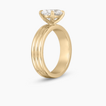 Blair Triple Band East West Oval Engagement Ring classajewellers
