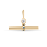 Birthstone T-Bar Pendant - Yellow Gold classajewellers