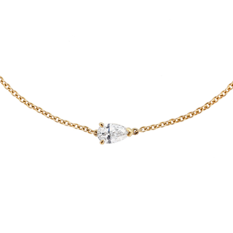 Pear Solitaire Diamond Bracelet