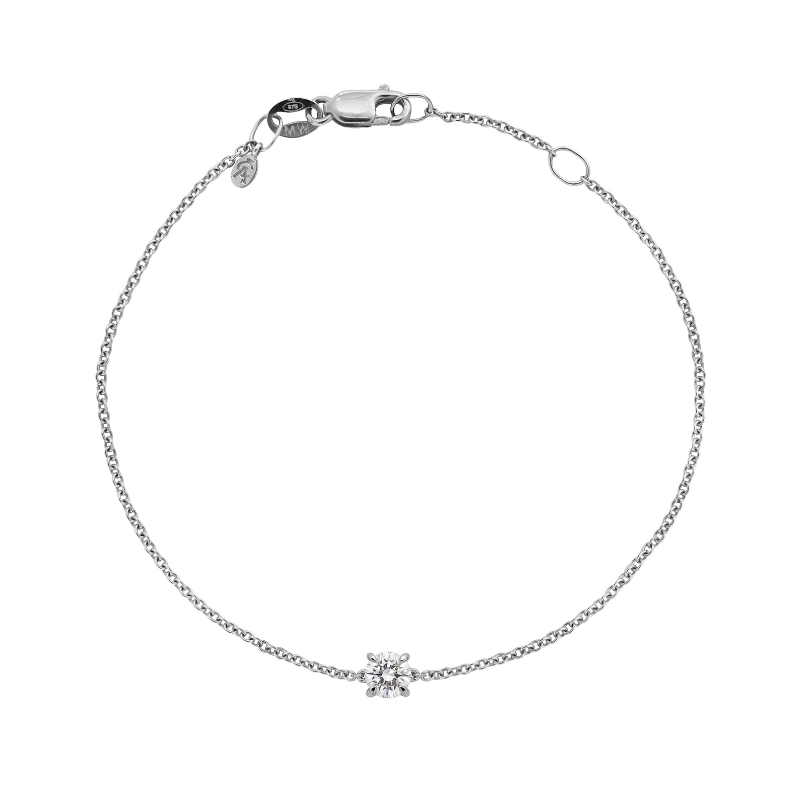 Round Solitaire Diamond Bracelet