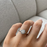 Brilliant 0.53ct Diamond Halo Ring