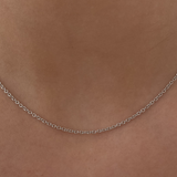 Cable Trace Chain Necklace with Parrot Clasp