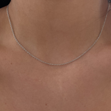 Cable Trace Chain Necklace with Parrot Clasp